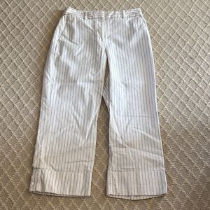LOFT Pin-Striped Cuffed Pants